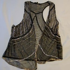 Sheer black vest
